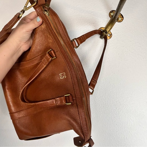 Madewell Cognac Leather Crossbody Shoulder Purse - Picture 8 of 17